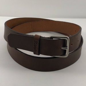 Roots Brown Leather Belt 1.25” wide